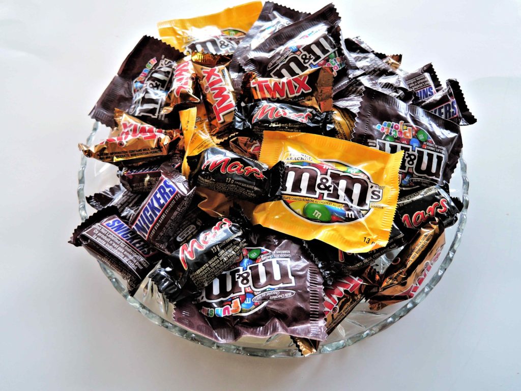 Mars company products in a bowl